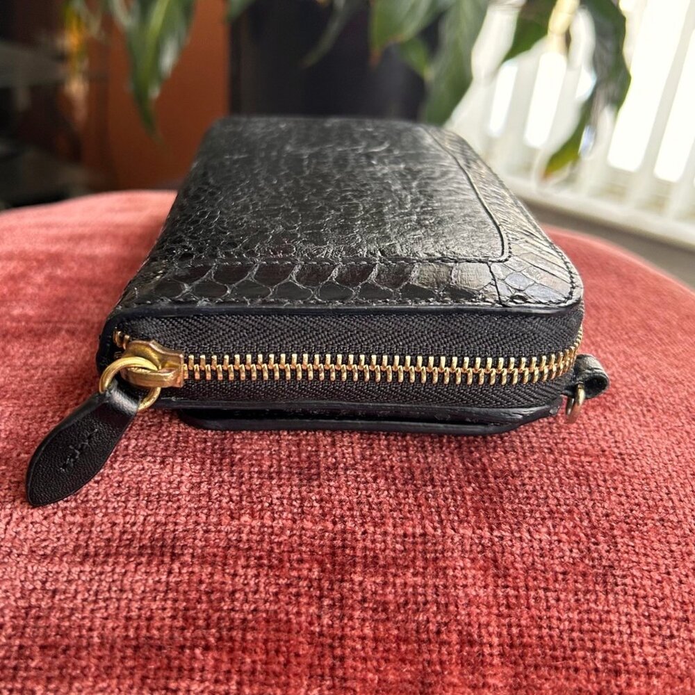 JIMMY CHOO Door Knocker Clutch Wallet with Chain, Black - Picture 10 of 12